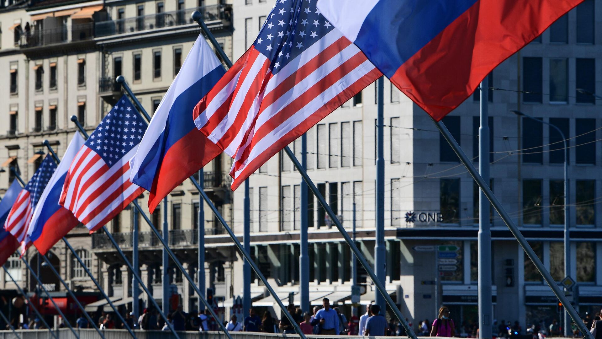 Флаги России и США в Женеве, архивное фото - Sputnik Беларусь, 1920, 04.01.2022