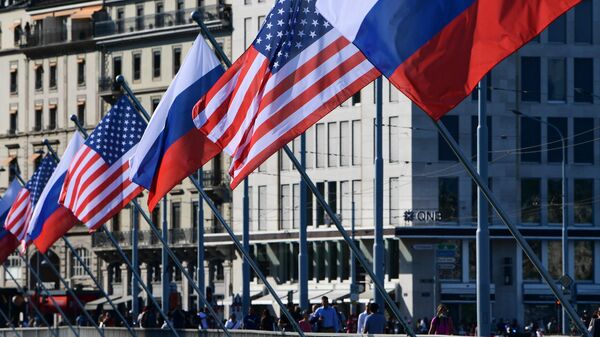 Флаги России и США в Женеве, архивное фото - Sputnik Беларусь