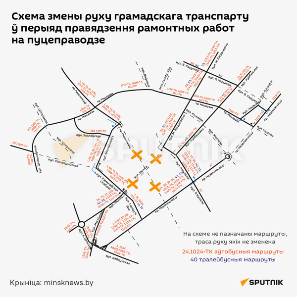 Схема руху транспарту 2 - інфаграфіка - Sputnik Беларусь