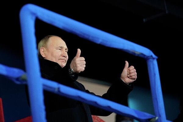 Президент России Владимир Путин на церемонии открытия Олимпийских игр в Пекине - Sputnik Беларусь