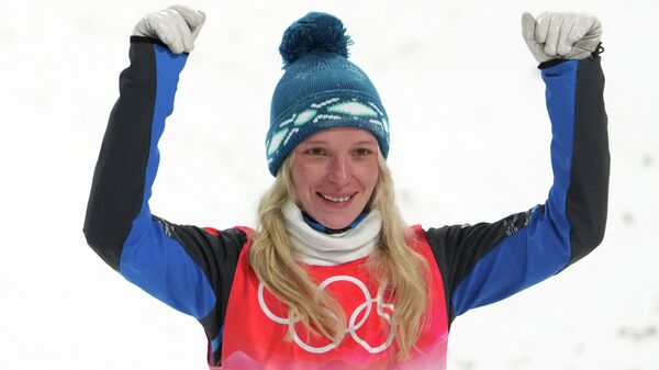 Анна Гуськова (Беларусь), завоевавшая серебряную медаль в финале лыжной акробатики - Sputnik Беларусь