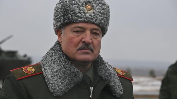 Президент Беларуси Александр Лукашенко на учениях Союзная решимость - Sputnik Беларусь