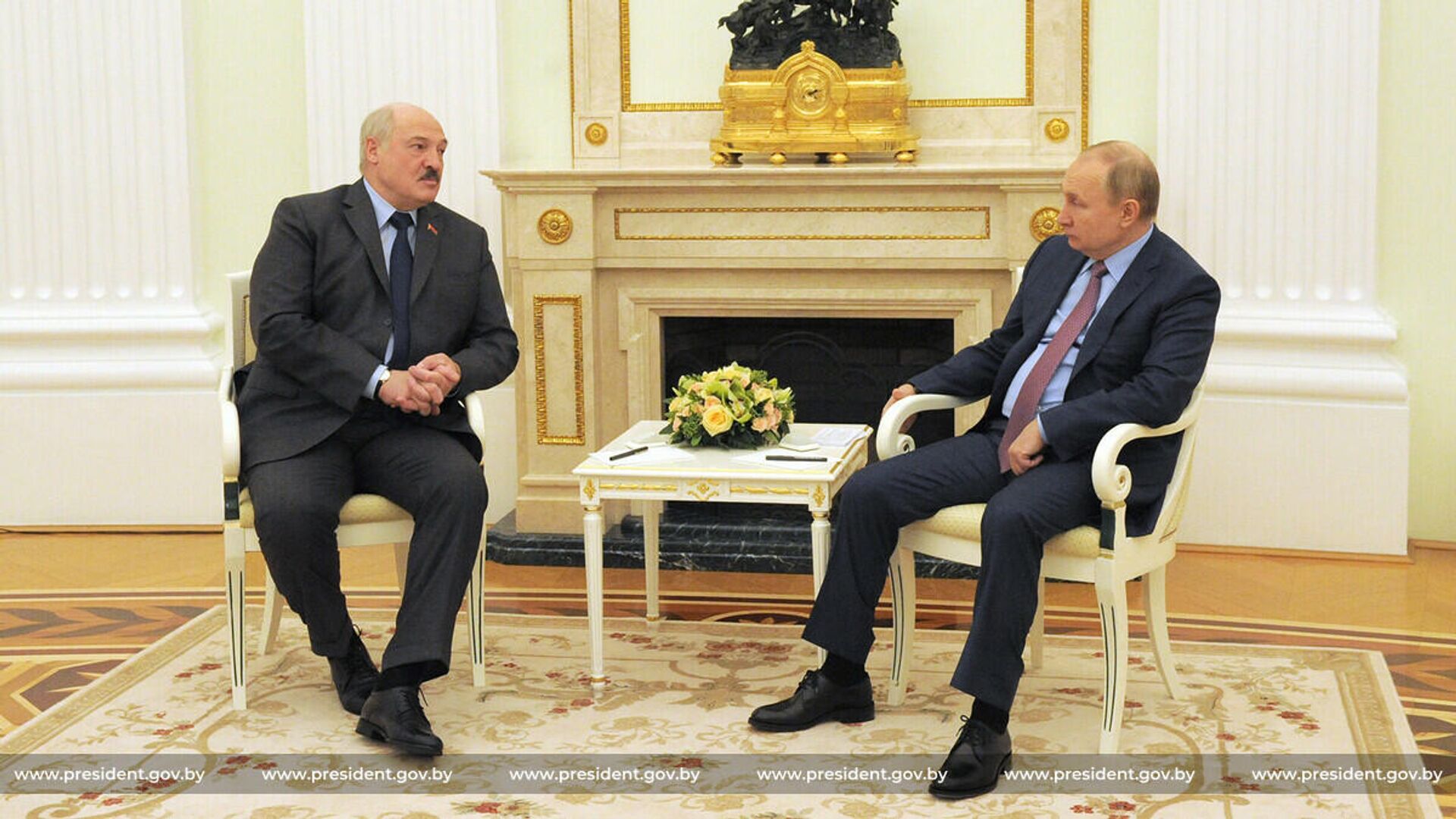 Президент Беларуси Александр Лукашенко и Президент России Владимир Путин проводят переговоры в Кремле - Sputnik Беларусь, 1920, 18.02.2022
