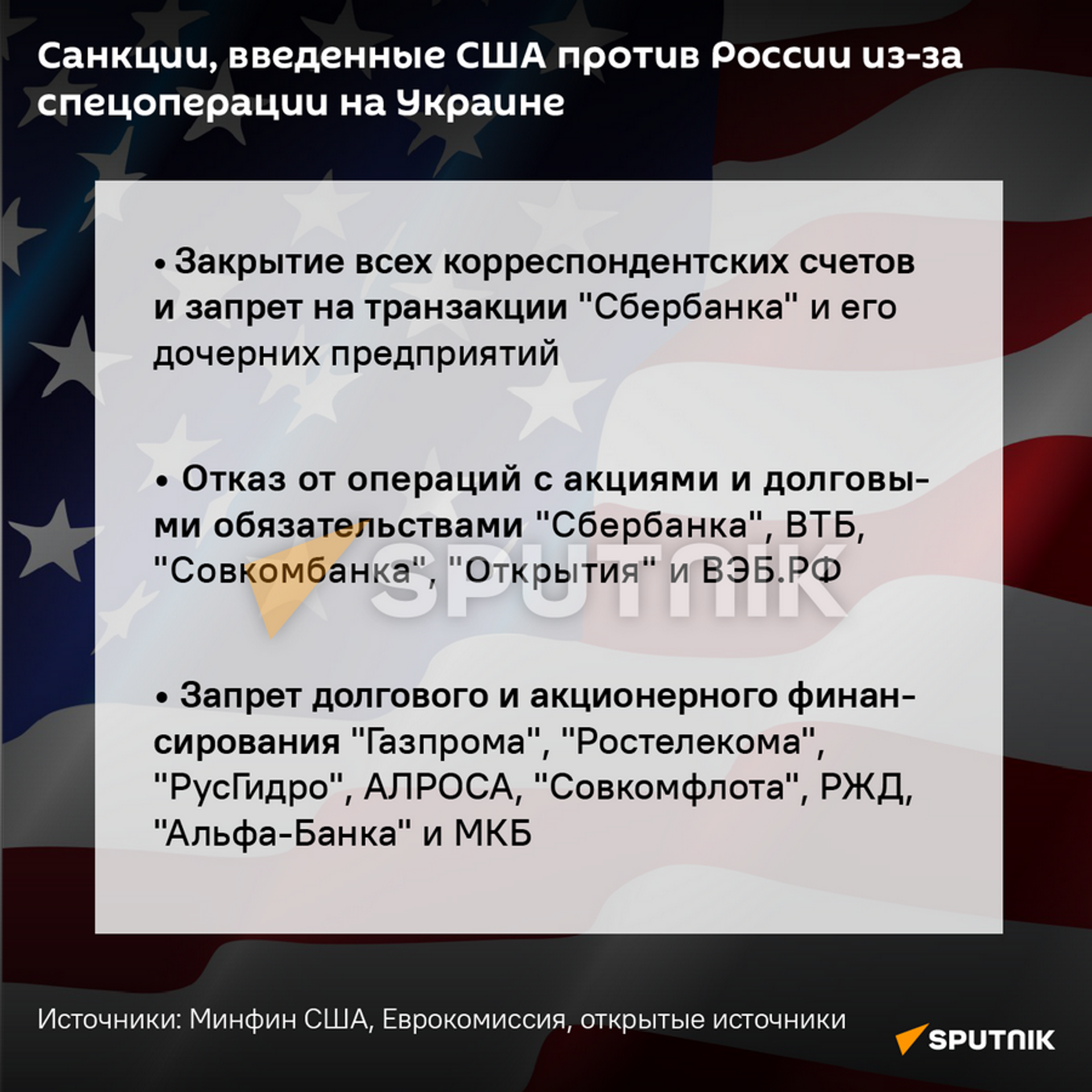 Санкции США в отношении России - Sputnik Беларусь, 1920, 26.02.2022