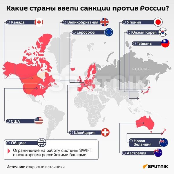 Какие страны ввели санкции против России - Sputnik Беларусь