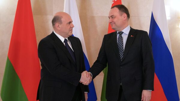 Премьер-министр РФ М. Мишустин провел переговоры с премьер-министром Белоруссии Р. Головченко  - Sputnik Беларусь