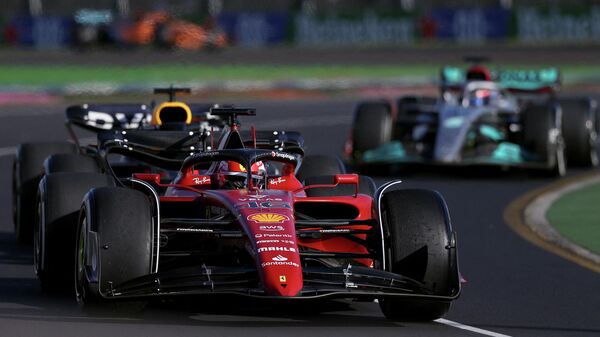 Ferrari Шарля Леклера во время гонки Гран-при Австралии - Sputnik Беларусь