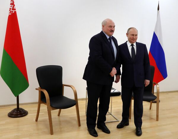 По итогам встречи Александр Лукашенко и Владимир Путин вышли к представителям средств массовой информации, чтобы ответить на ключевые вопросы. - Sputnik Беларусь