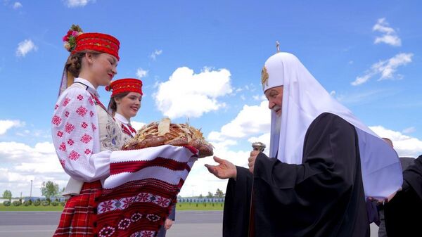 Встреча Патриарха Кирилла в Национальном аэропорту Минск - Sputnik Беларусь