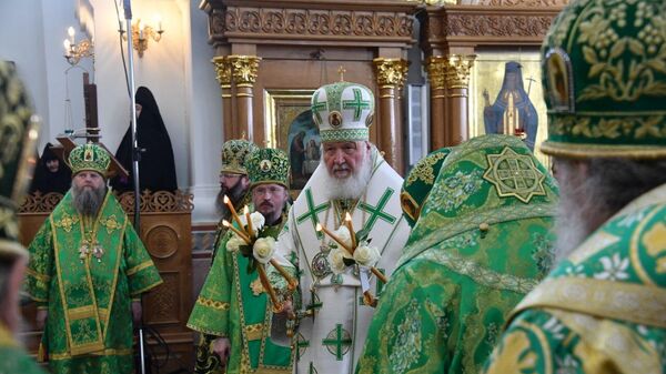 Патриарх Кирилл на Богослужении в Полоцке - Sputnik Беларусь