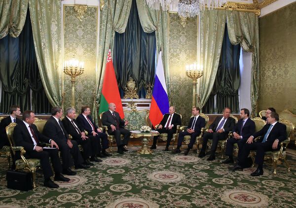 Встреча президентов РФ и Беларуси В. Путина и А. Лукашенко - Sputnik Беларусь