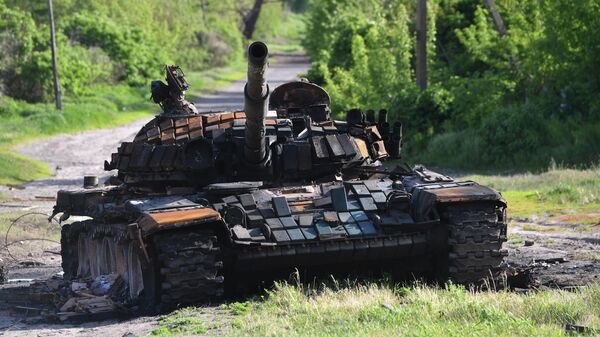 Подбитый танк ВСУ, архивное фото - Sputnik Беларусь