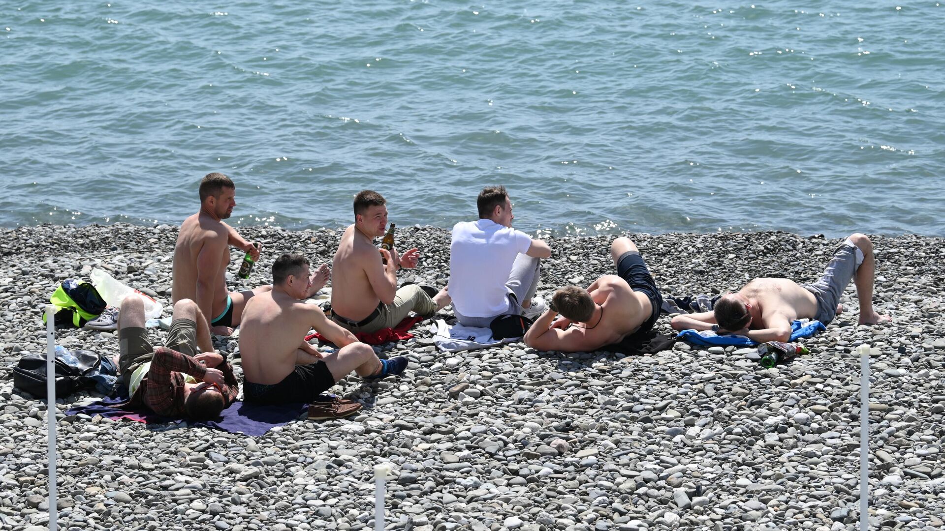 На сочинском пляже