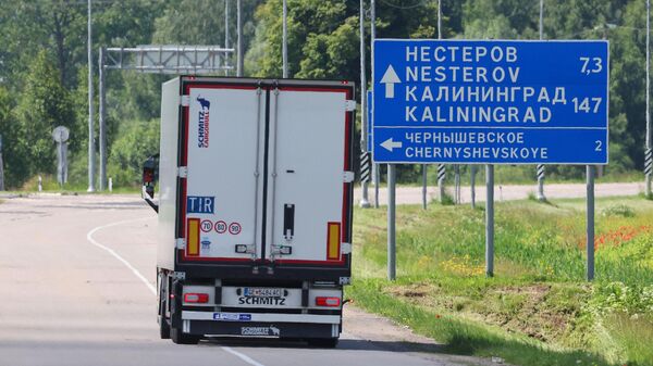 Скопление грузовиков на границе Калининградской области с Литвой - Sputnik Беларусь