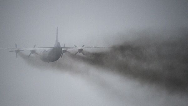 Самолет Ан-12 после взлета, архивное фото - Sputnik Беларусь
