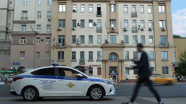 Автомобиль полиции на проспекте Мира в Москве. - Sputnik Беларусь