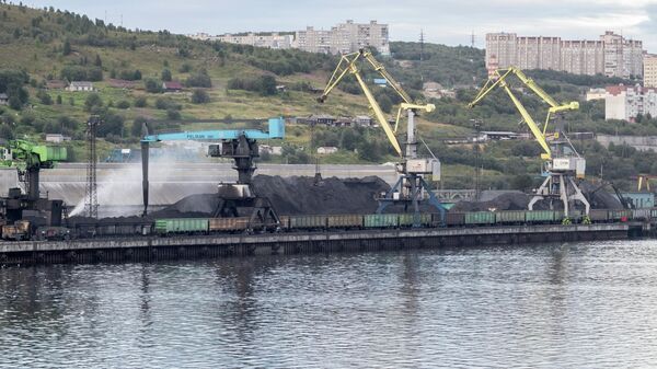 Перевалка угля в Мурманском морском торговом порту - Sputnik Беларусь