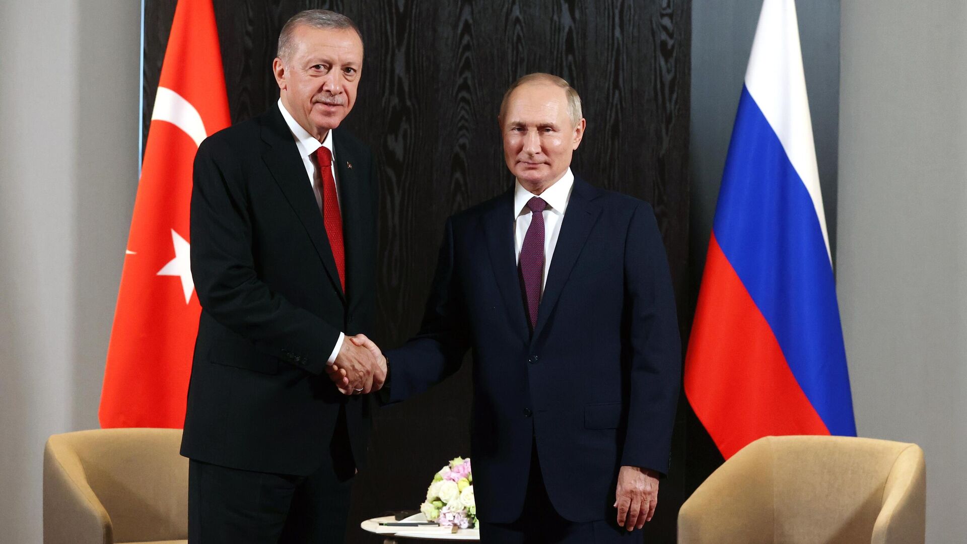 Президент РФ Владимир Путин и президент Турции Реджеп Тайип Эрдоган (слева - Sputnik Беларусь, 1920, 11.12.2022