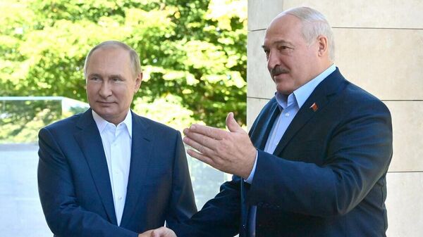 Президент Беларуси Александр Лукашенко проводит переговоры с Президентом России Владимиром Путиным - Sputnik Беларусь