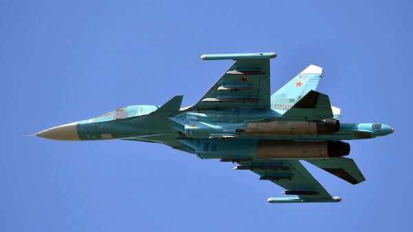 Самолеты-бомбардировщики Су-34 в зоне спецоперации - Sputnik Беларусь