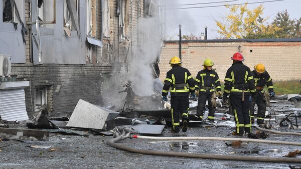 Взрыв у здания запорожской областной телекомпании ЗаТВ в Мелитополе - Sputnik Беларусь