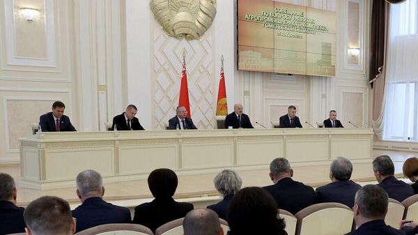 Президент Беларуси Александр Лукашенко проводит совещание по развитию агропромышленного комплекса Гомельской области - Sputnik Беларусь