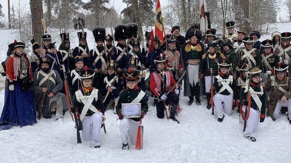 Участники реконструкции сражения 1812 года - Sputnik Беларусь