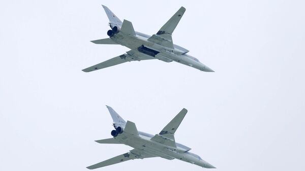 Дальние бомбардировщики Ту-22М3 на стратегических командно-штабных учениях  - Sputnik Беларусь