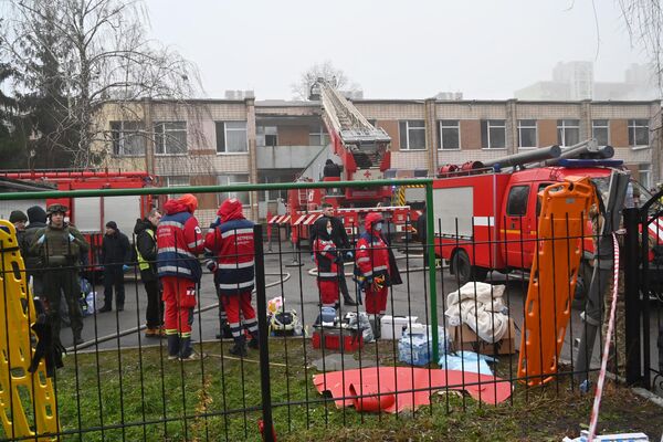 Спасательные бригады работают рядом с местом, где разбился вертолет - Sputnik Беларусь