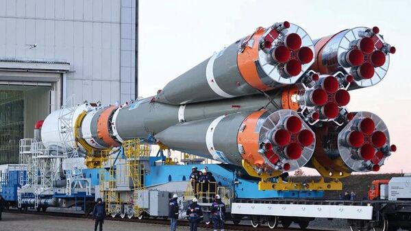 Вывоз РН Союз-2.1б с первым аппаратом многоспутниковой группировки Сфера Скиф-Д  - Sputnik Беларусь