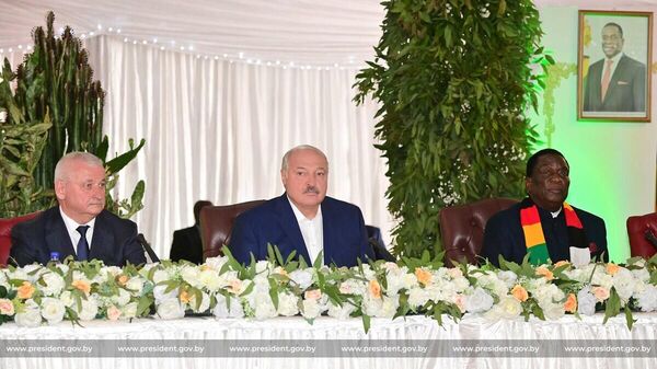 Президенты Беларуси и Зимбабве Александр Лукашенко и Эммерсон Мнангагва - Sputnik Беларусь