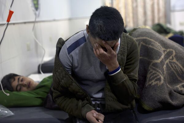 Жертвы землетрясения в больнице аль-Рахма в городе Даркуш, провинция Идлиб, северная Сирия. - Sputnik Беларусь