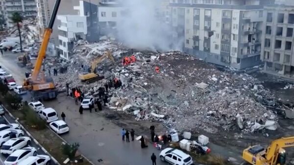 Разрушения после землетрясения в Турции с высоты птичьего полета ― видео - Sputnik Беларусь