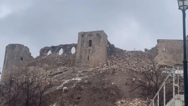 Как выглядит древняя крепость Газиантеп в Турции после землетрясения ― видео - Sputnik Беларусь