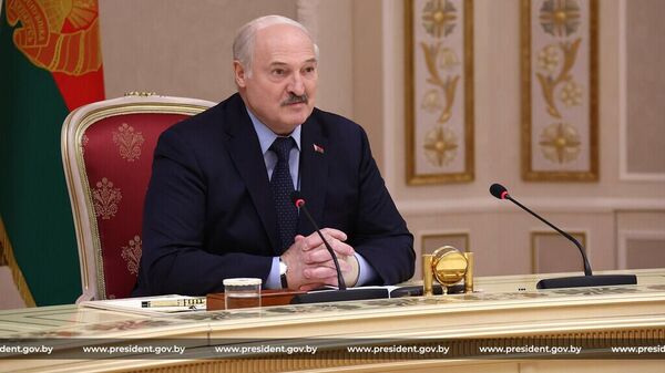 Александр Лукашенко 16 мая на встрече с губернатором Владимирской области России Александром Авдеевым  - Sputnik Беларусь
