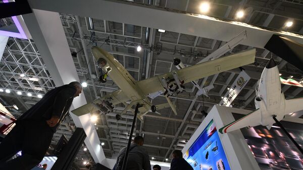 Тактические дроны на стенде одной из иранских компаний  - Sputnik Беларусь