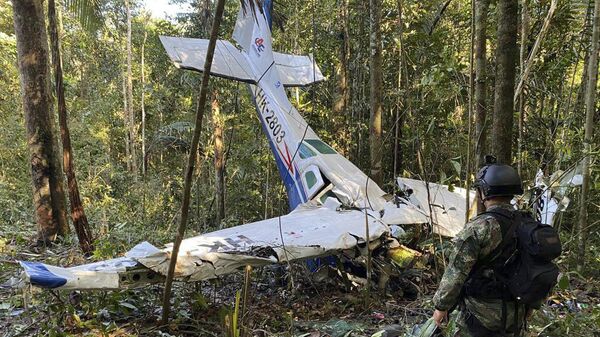 Обломки самолета Cessna C206, который разбился в джунглях в колумбийском штате Какета - Sputnik Беларусь