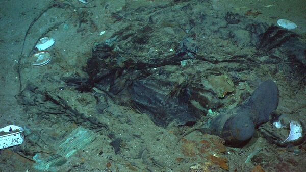 Остатки пальто и ботинок на морском дне недалеко от места захоронения Титаника - Sputnik Беларусь