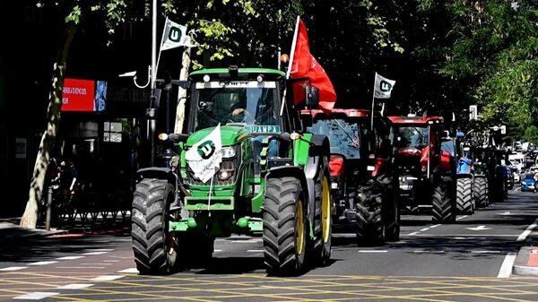 Марш фермеров на тракторах заблокировал улицы Мадрида ― видео - Sputnik Беларусь