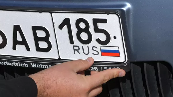 Российский номер, архивное фото - Sputnik Беларусь