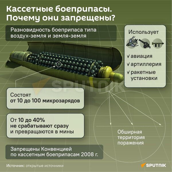 Кассетные боеприпасы: почему запрещены и чем опасны – инфографика - Sputnik Беларусь