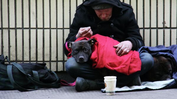Бездомный со своей собакой - Sputnik Беларусь