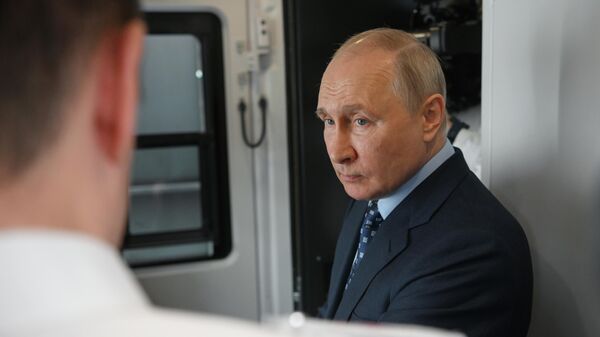 Президент РФ В. Путин принял участие в церемонии запуска пассажирского движения по МЦД-3 - Sputnik Беларусь