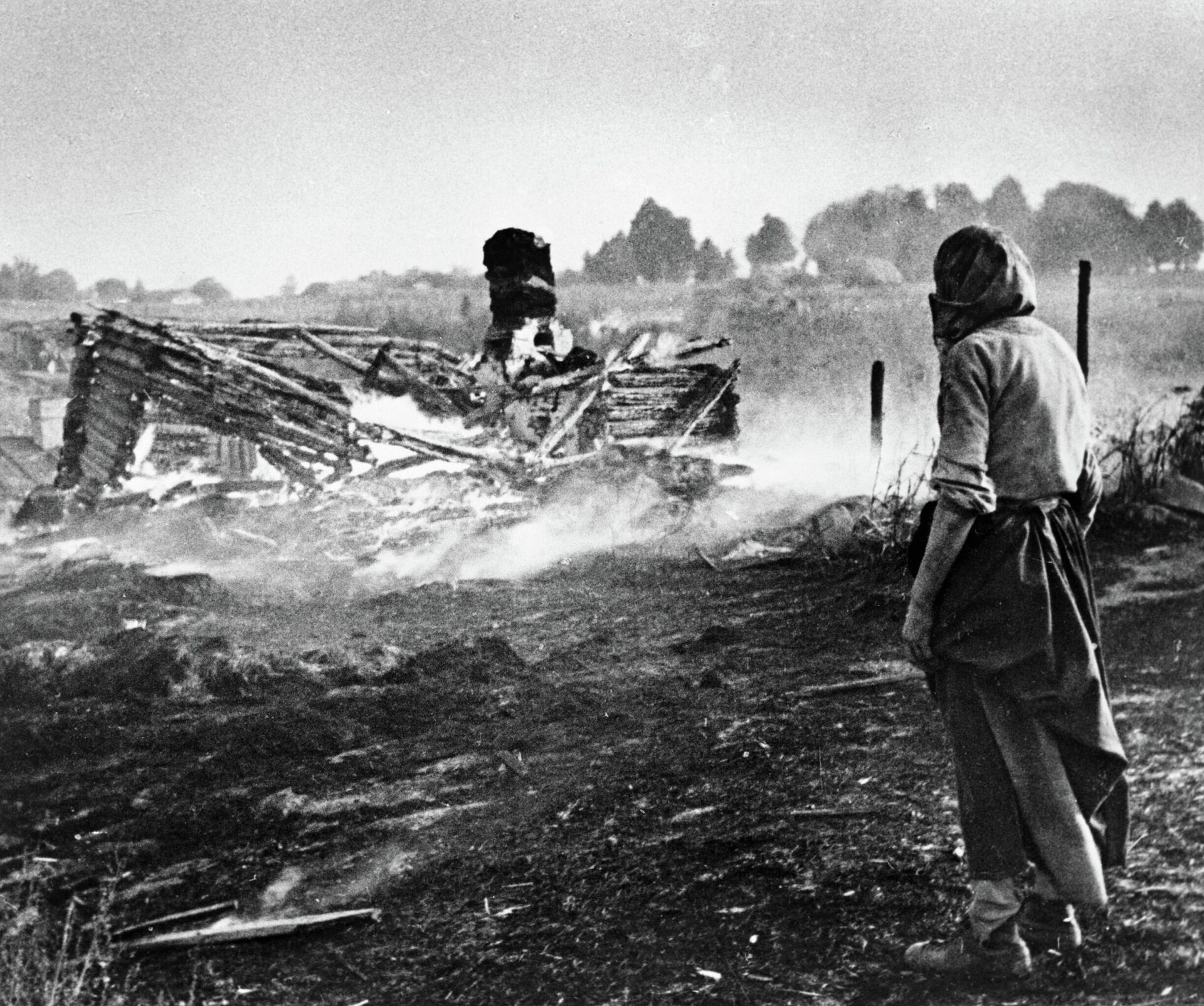 Гитлеровцы сожгли дотла белорусскую деревню - Sputnik Беларусь, 1920, 22.08.2023