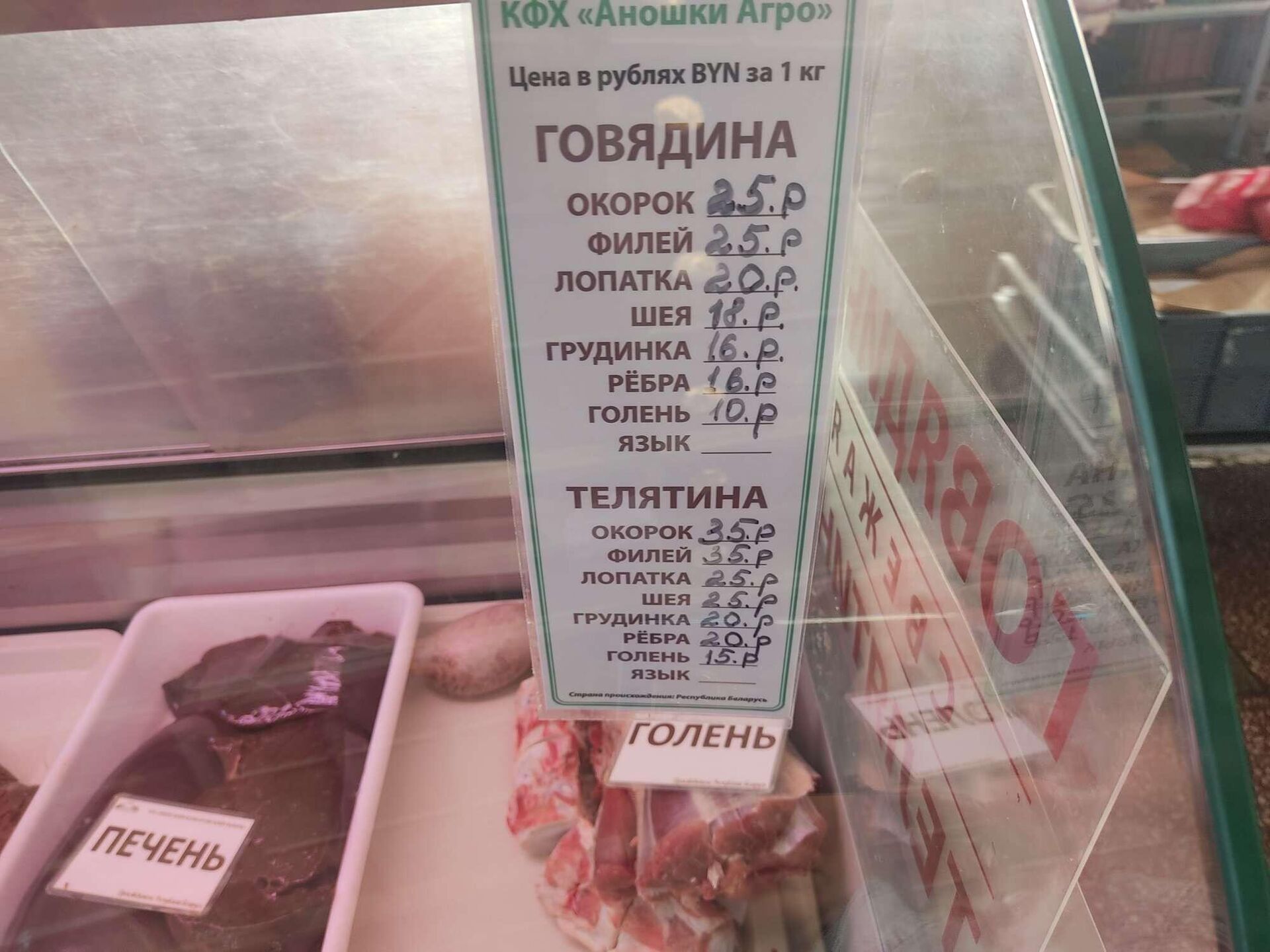 Продажа мяса на Комаровском рынке - Sputnik Беларусь, 1920, 29.09.2023