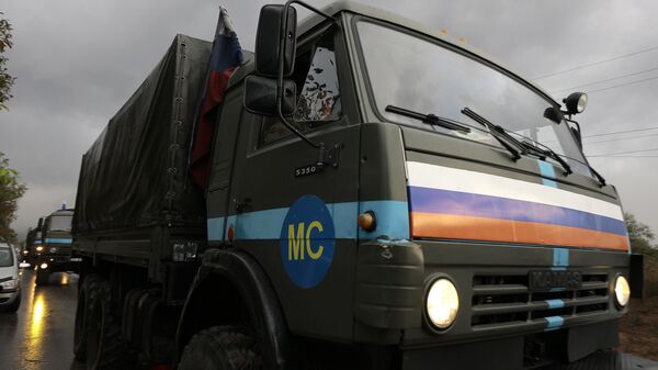 Машина российских миротворческих сил - Sputnik Беларусь