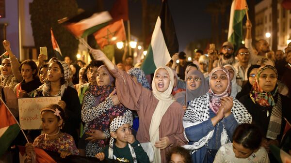 Протесты в Марокко после удара по больнице Аль-Ахли в Газе  - Sputnik Беларусь
