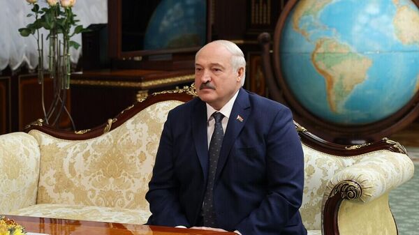 Александр Лукашенко на встрече с министром иностранных дел и внешней торговли Венгрии Петером Сийярто, 26 октября 2023 года - Sputnik Беларусь