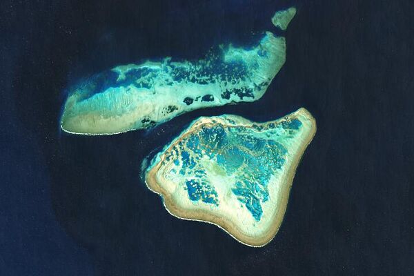 Вид на Большой Барьерный риф из космоса. - Sputnik Беларусь