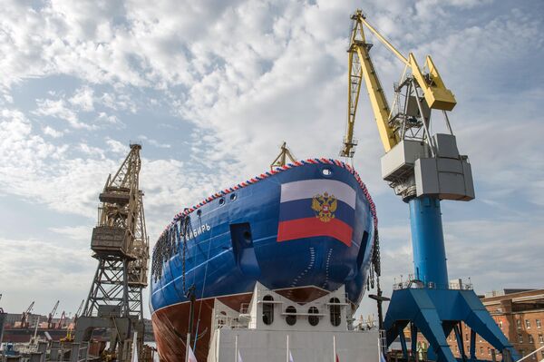 Спуск на воду атомного ледокола Сибирь в Санкт-Петербурге - Sputnik Беларусь